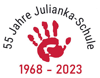 Logo "55 Jahre Julianka-Schule Heiligenstedten 1968-2023"