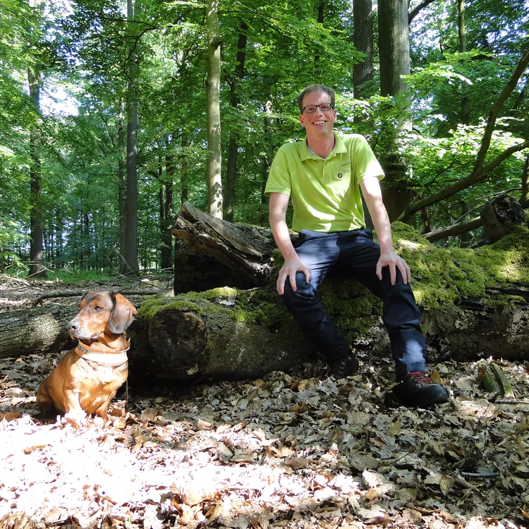Jan Hinrich Bergmann mit Begleiter Linus